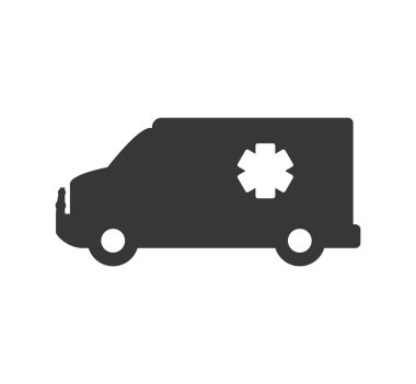 Ambulans simgesi. Tıbbi bakım tasarım. Vektör grafiği