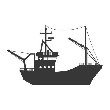 Gemi simgesi. Ulaşım tasarım. Vektör grafiği