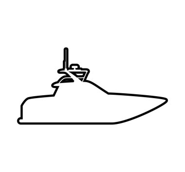 Yat simgesi. Ulaşım tasarım. Vektör grafiği