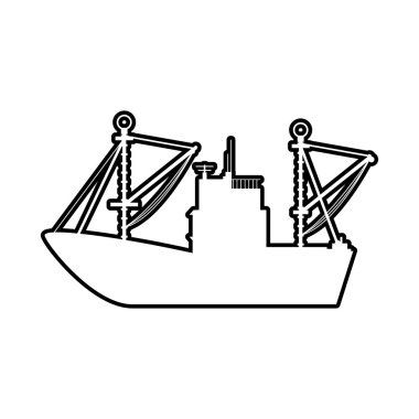Gemi simgesi. Ulaşım tasarım. Vektör grafiği