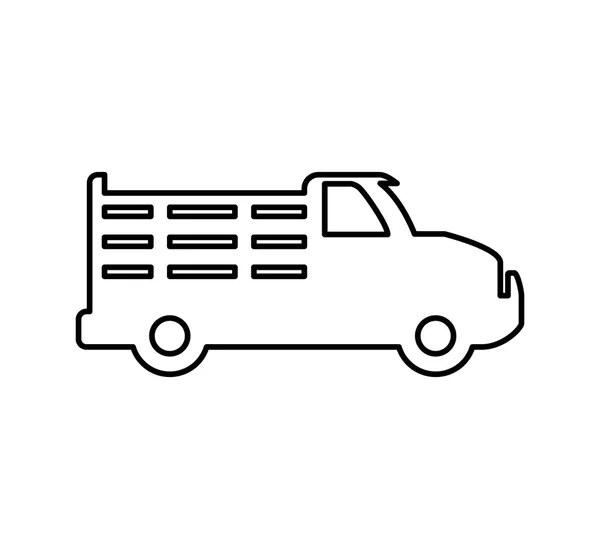 Icono del camión. Diseño de transporte. Gráfico vectorial — Vector de stock