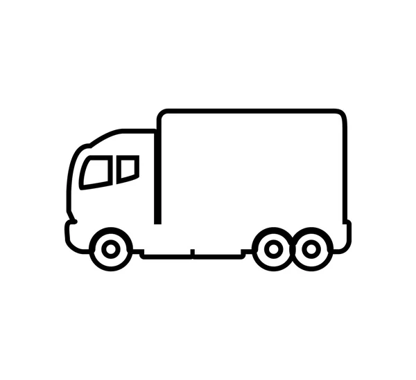 Vrachtwagen pictogram. Vervoer ontwerp. Vectorafbeelding — Stockvector