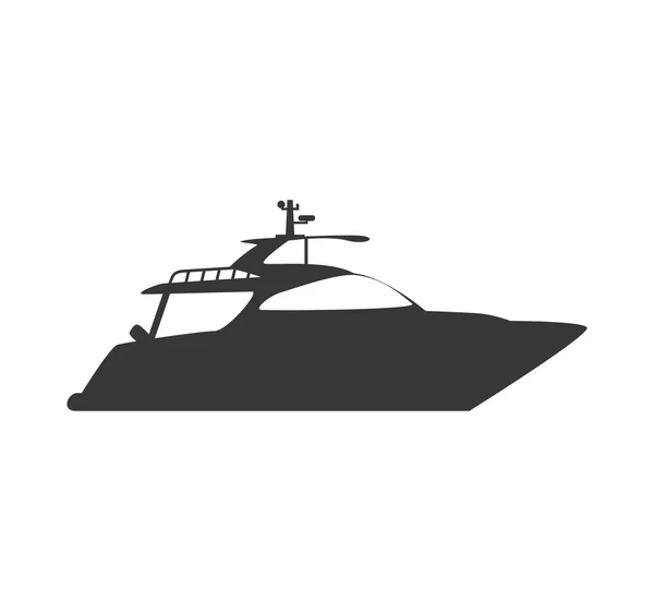 Ikonra Yacht. Közlekedési tervező. Vektorgrafikus — Stock Vector