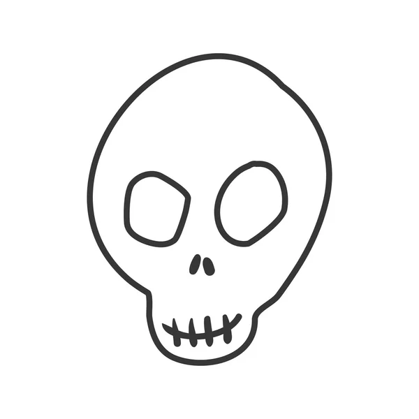 Ícone do crânio. Desenho da morte. Gráfico vetorial — Vetor de Stock