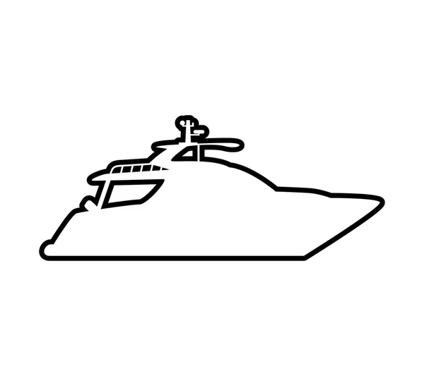 Icona dello yacht. Progettazione dei trasporti. Grafico vettoriale — Vettoriale Stock