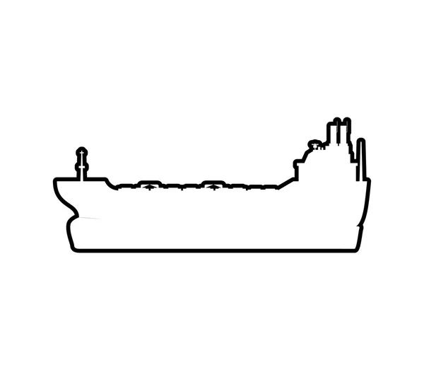 Icona della nave. Progettazione dei trasporti. Grafico vettoriale — Vettoriale Stock