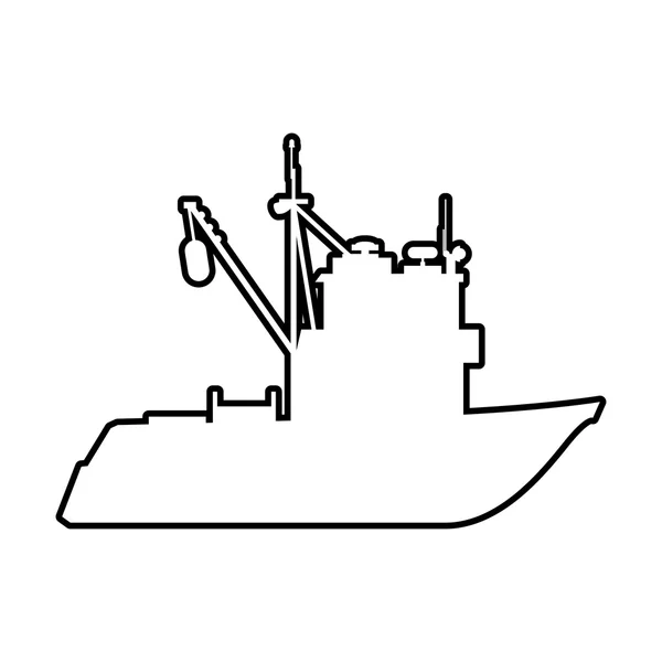 Het pictogram van het schip. Vervoer ontwerp. Vectorafbeelding — Stockvector