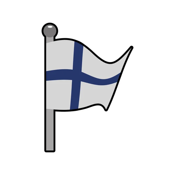 Het pictogram van de vlag. Finland ontwerp. Vectorafbeelding — Stockvector