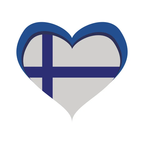 Значок прапорця. Фінляндія дизайн. Векторна графіка — стоковий вектор