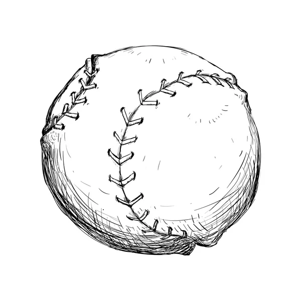 Icono de pelota de béisbol. Diseño deportivo. Gráfico vectorial — Archivo Imágenes Vectoriales