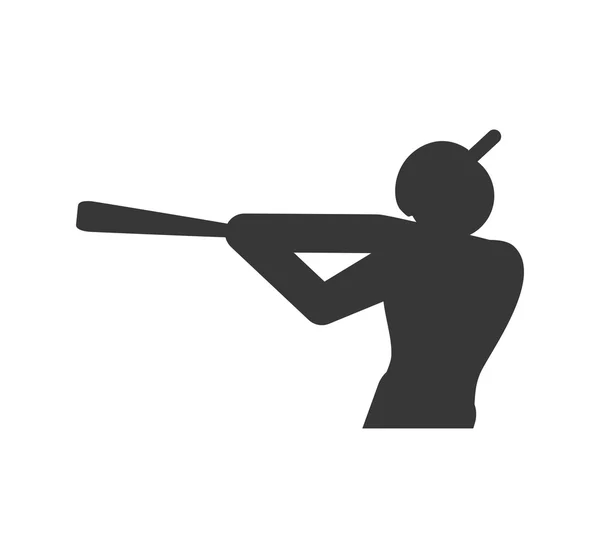 Honkbal speler pictogram. Sport design. Vectorafbeelding — Stockvector