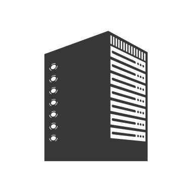 Web barındırma simgesi. Veri tabanı tasarımı. Vektör grafiği