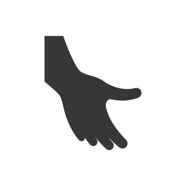 İnsan eli siluet simge. Jest tasarım. Vektör grafiği