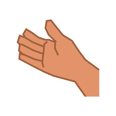 İnsan el simgesi. Jest tasarım. Vektör grafiği