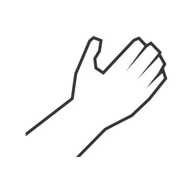 İnsan el simgesi. Jest tasarım. Vektör grafiği