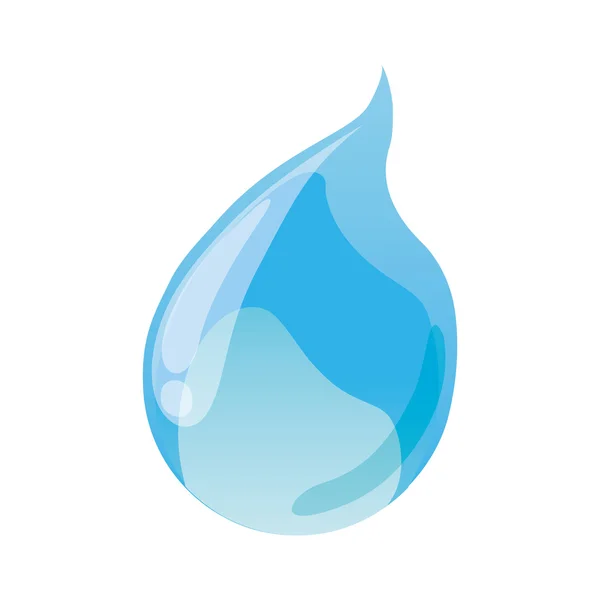 De daling van de blauwe pictogram. Water ontwerp. Vectorafbeelding — Stockvector