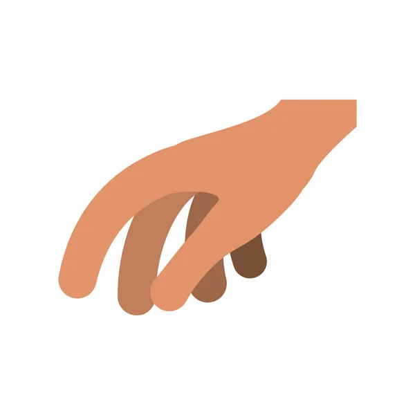 Icono de mano humana. Diseño de gestos. Gráfico vectorial — Vector de stock