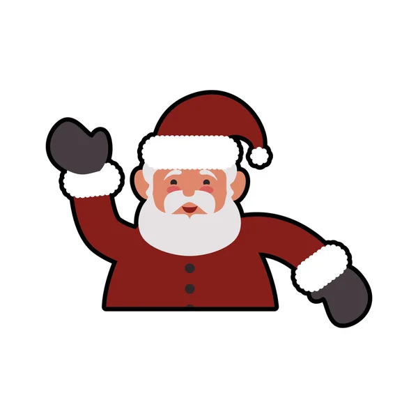Icono de dibujos animados de Santa. Feliz Navidad de diseño. gráfico vectorial — Archivo Imágenes Vectoriales