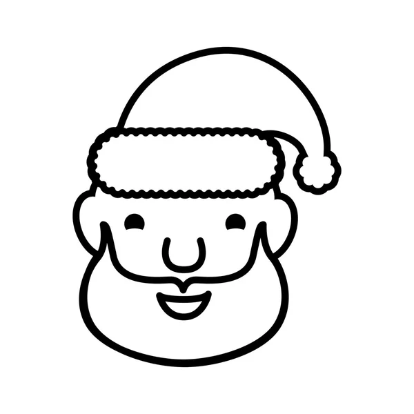 Santa-Cartoon-Ikone. Frohe Weihnachten. Vektorgrafik — Stockvektor