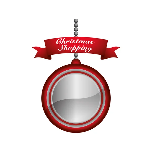 Ikona koule. Veselé vánoční design. vektorové grafiky — Stockový vektor