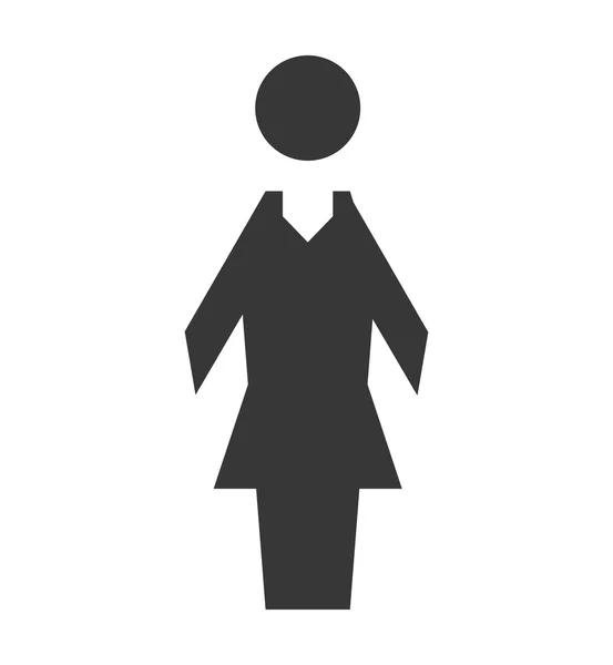 Икона женщины. Пиктограмма женского дизайна. Векторная графика — стоковый вектор