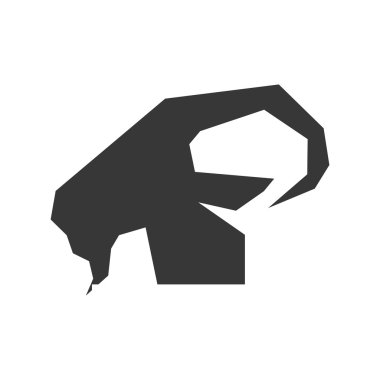 Keçi simgesi. Vahşi hayvan tasarımı. Vektör grafiği