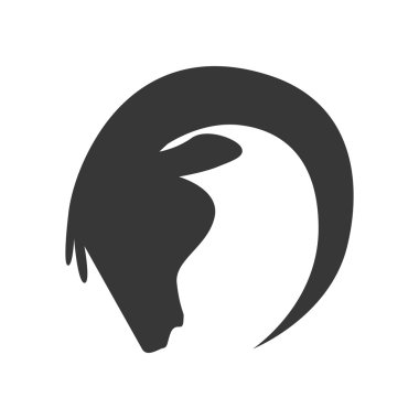 Keçi simgesi. Vahşi hayvan tasarımı. Vektör grafiği