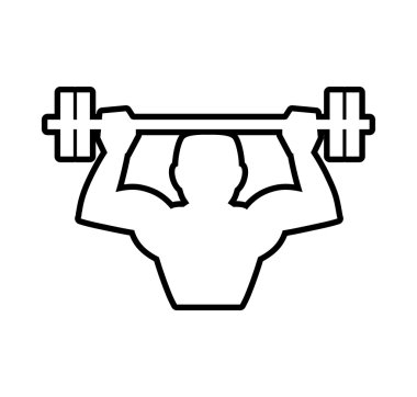 Adale adam simgesi. Vücut geliştirmeci tasarım. Vektör grafiği