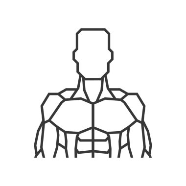 Adale adam simgesi. Vücut geliştirmeci tasarım. Vektör grafiği