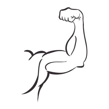 Adale adam simgesi. Vücut geliştirmeci tasarım. Vektör grafiği