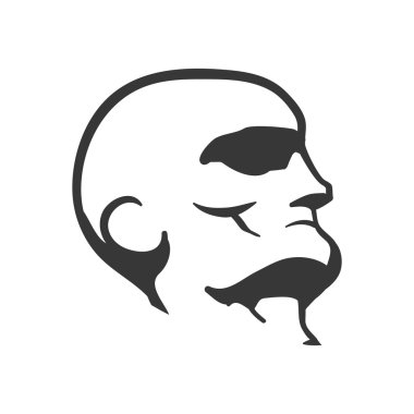 Adam baş simgesi. Avatar erkek tasarım. Vektör grafiği