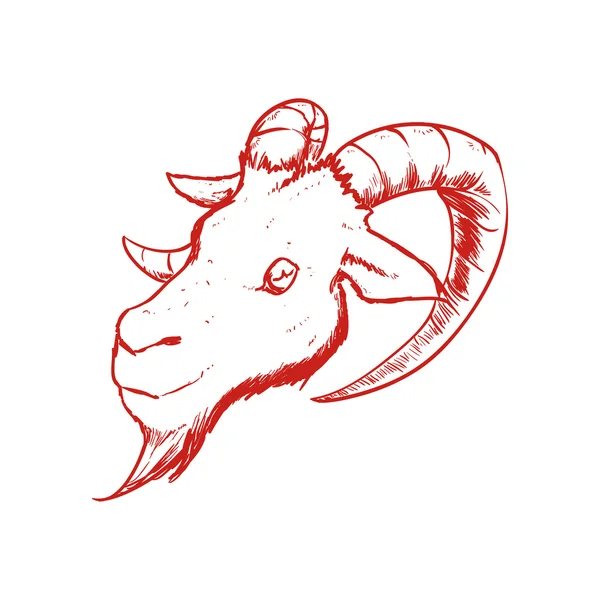 Icono de cabra. Diseño de animales salvajes. Gráfico vectorial — Vector de stock