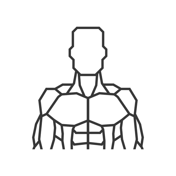 Muskelmann-Ikone. Bodybuilder-Design. Vektorgrafik — Stockvektor