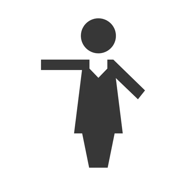 Une icône de femme. Pictogramme design féminin. Graphique vectoriel — Image vectorielle