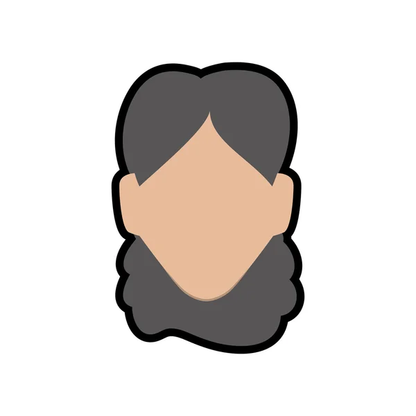 Ícone de cabeça da avó. Avatar design feminino. Gráfico vetorial —  Vetores de Stock