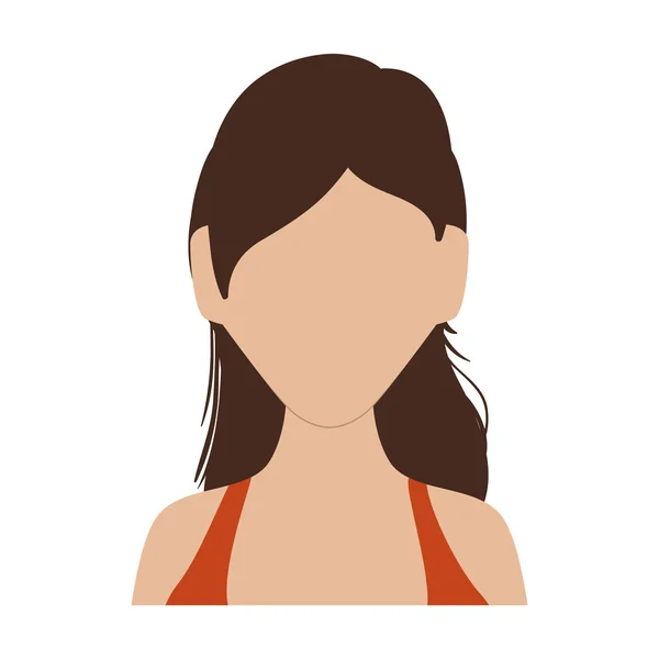 Ícone de mulher. Avatar design feminino. Gráfico vetorial — Vetor de Stock