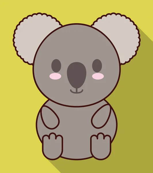 Kawaii koala simgesi. Sevimli hayvan. Vektör grafiği — Stok Vektör