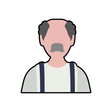 Adam simgesi. erkek avatar tasarım. Vektör grafiği