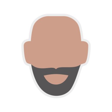 Adam baş simgesi. Erkek avatar tasarım. Vektör grafiği