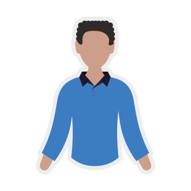 Adam simgesi. erkek avatar tasarım. Vektör grafiği