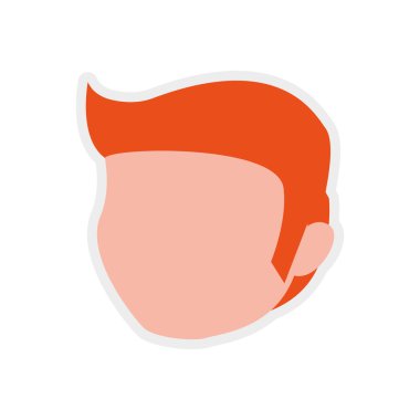 Adam baş simgesi. Erkek avatar tasarım. Vektör grafiği