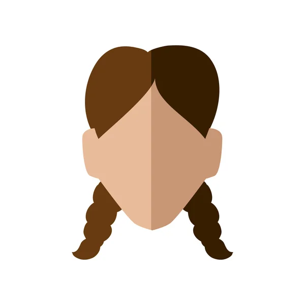 Icono de cabeza de mujer. Diseño de avatar femenino. Gráfico vectorial — Vector de stock