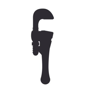 İngiliz anahtarı siluet simge. Aracı tasarımı. Vektör grafiği