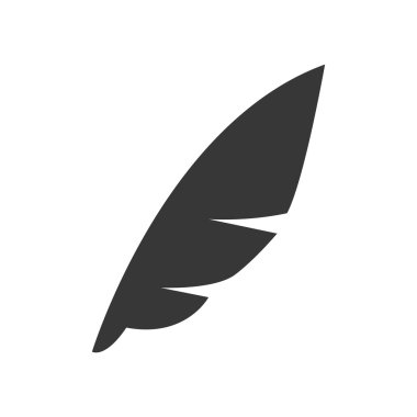 Tüy kalem simgesi. Yazmak için bir araç. Vektör grafiği