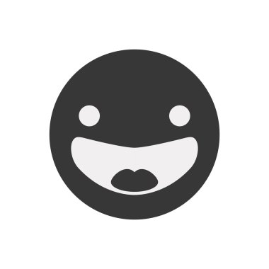 yüz simgesi. Pozitif tasarım. Vektör grafiği