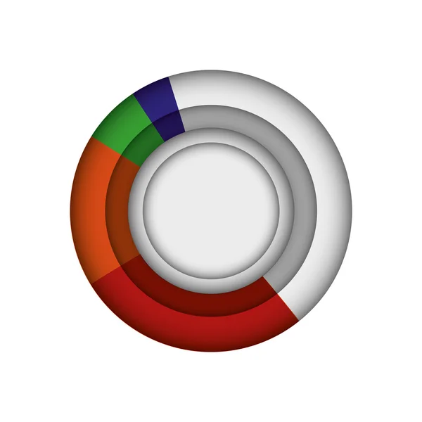 Icono de pastel de datos. Diseño infográfico. Gráfico vectorial — Vector de stock