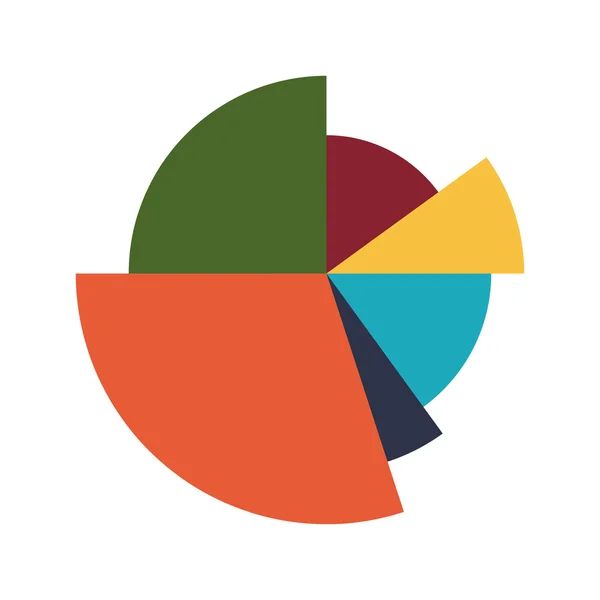 Data cake icon. Infographic design. Vector graphic — Stock Vector
