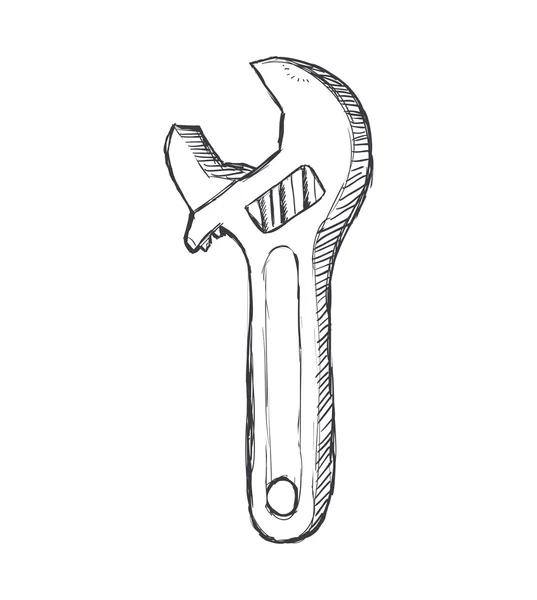 Wrench kutsal kişilerin resmi. aracı tasarımı. vektör grafiği — Stok Vektör