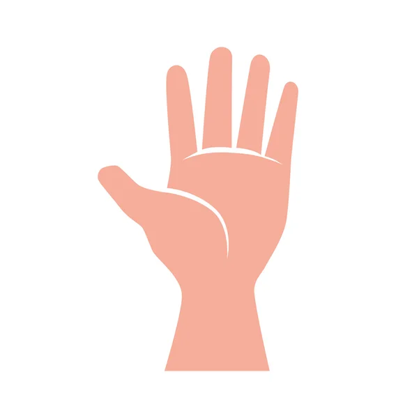 Gesto con los dedos. Diseño de la mano humana. Gráfico vectorial — Vector de stock