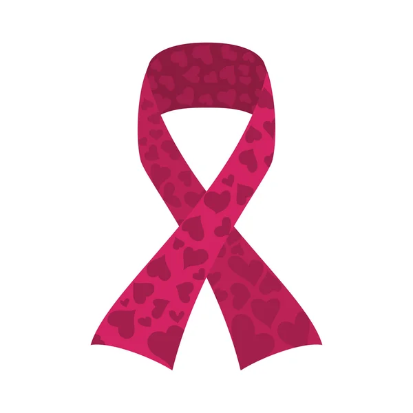 Ribbon icon. Hope and breast cancer design. Vector graphic — Stock Vector